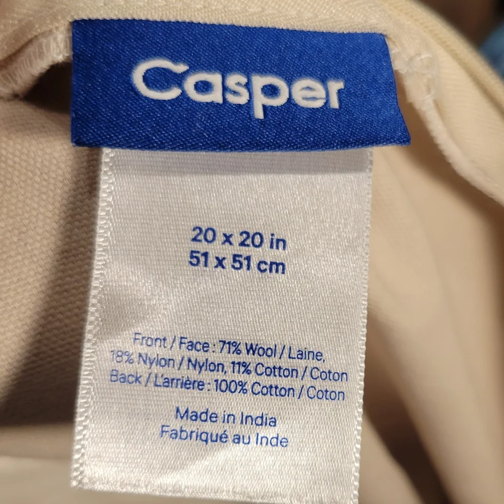Casper Throw Pillows 2 Set Covers Textured Wool/Nylon Blend